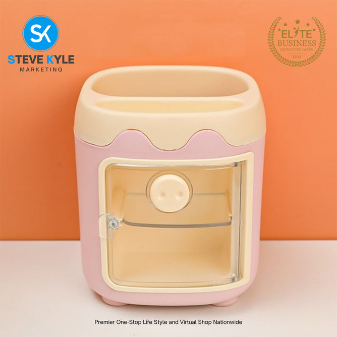 Pencil Holder Grid Multifunctional Desktop Stationery Box