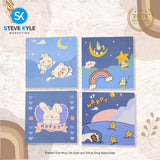 4 Pieces Creative Cartoon Character Note Pad Cute Sticky Note Memo Pad Office School Stationery