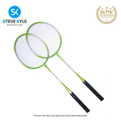 2X Badminton Racket Set Iron Alloy 2 Player Badminton Equipment