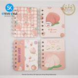 A7 4 Pieces Pocket Notebook Cute Cartoon Character Spiral Diary Notebook for Home & School Supply