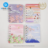 A7 4 Pieces Pocket Notebook Cute Cartoon Character Spiral Diary Notebook for Home & School Supply