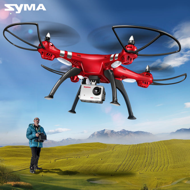 Syma X8HG Headless Mode 2.4G 4CH 6Axis Remote Control Quadcopter (Red)
