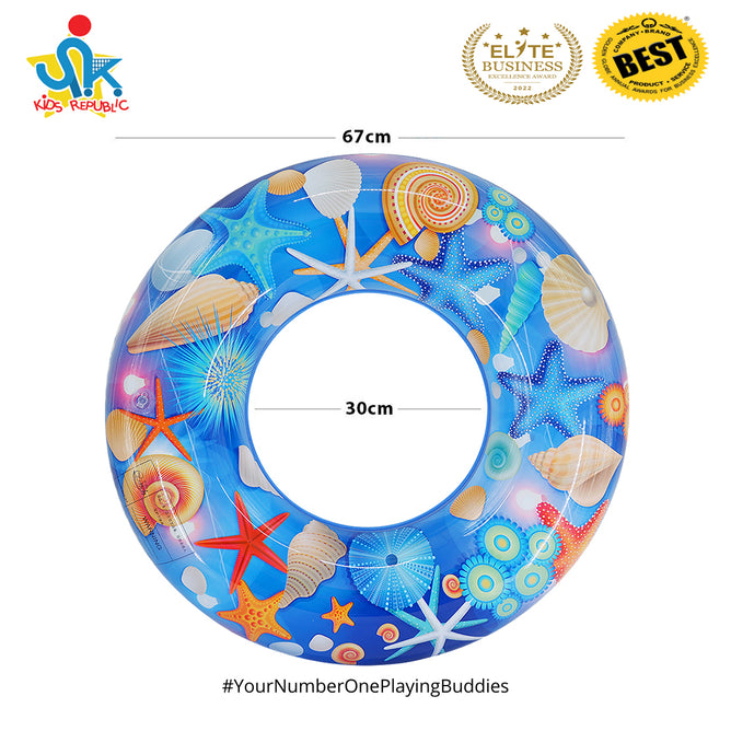 26 Inches Inflatable Cartoon Character Swim Ring Floater for Kids Boys and Girls