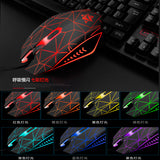 4Pcs/Set K59 Wired USB Keyboard Illuminated Gaming Mouse Pad Backlight Headset