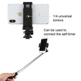 PULUZ PU417 1/4 Inch Screw Thread Cold Shoe Tripod Mount Adapter with Phone Holder
