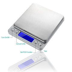 i-2000 Superior Mini Digital platform Scale with Back Light Display Best for Kitchen, Food and Jewelry Shops