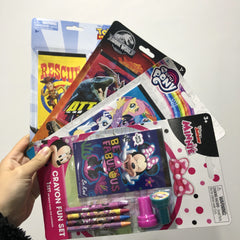 Crayon Fun Set Self inking Stamp Kids Goodie Bag Children