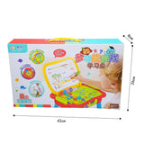 Multifunctional Study Table Magnetic Drawing Board Portable Storage Table Compatible with Enlightenment Early Educational Drawing Board and Game Table for Kids