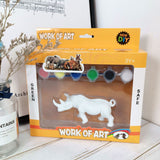 Children Painting Work of Art Sets Leopard Animals Painting Introductory Kits Work of Art