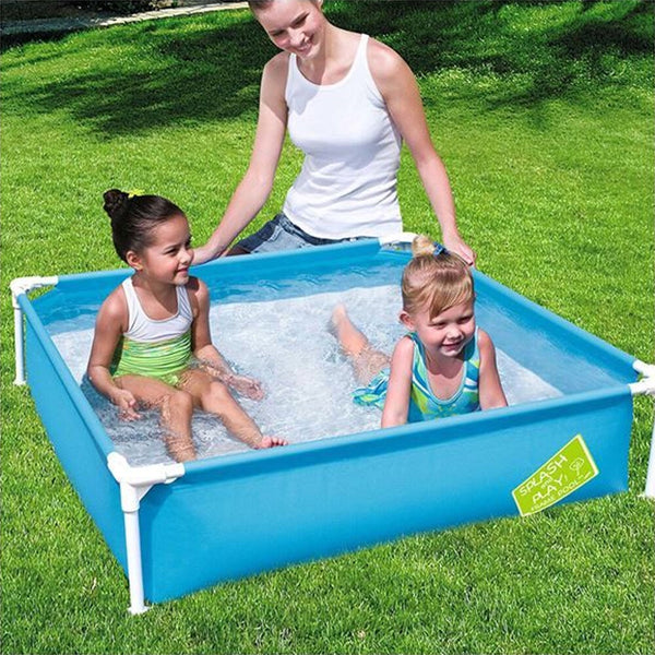 First Pool Bestway My First Frame Pool 122x122x30.5cm for Outdoor Kiddie Swimming ...