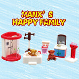 Pretend Play Doll House Furniture Accessories Manxs Happy Family Toys Best gift for Kids