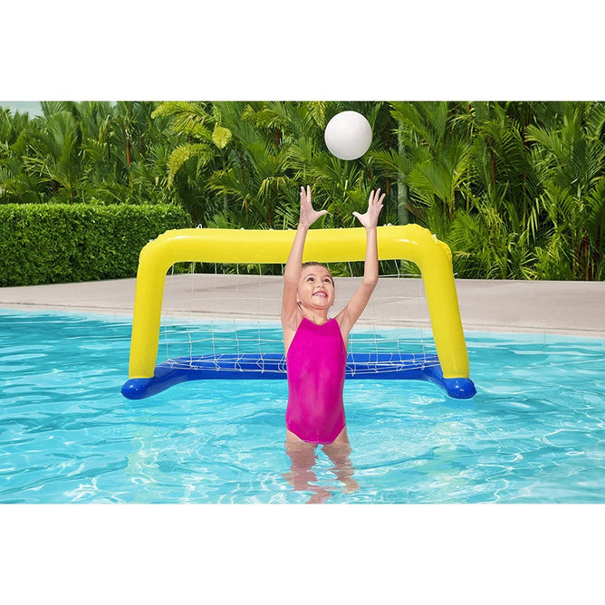 Bestway Inflatable Water Polo Volleyball Net Swimming Set Pool for Outdoor Fun Activities