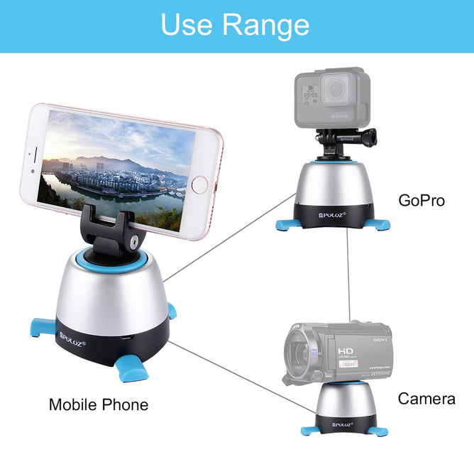PULUZ PU360 Electronic 360 Degree Rotation Panoramic Head with Remote Controller for Smartphones, DSLR & Action Cameras