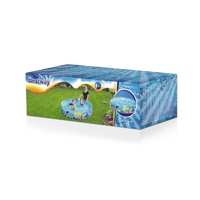 Bestway Fill 'N Fun Paddling Sea Creatures Design Pool for Outdoor Kiddie Swimming Pool