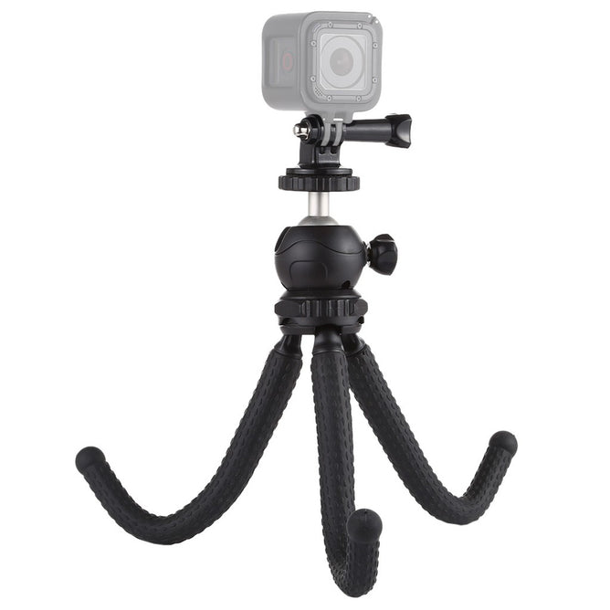 PULUZ PKT3041 Mini Octopus Flexible Tripod Holder with Ball Head & Phone Clamp Size: 25cmx4.5cm