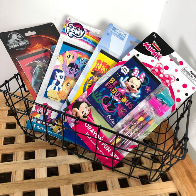 Crayon Fun Set Self inking Stamp Kids Goodie Bag Children