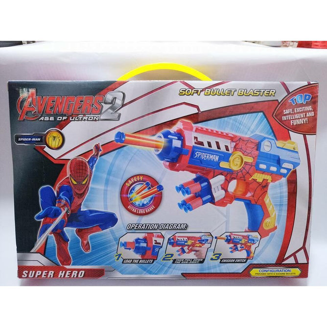 Super Hero Soft Bullet Blaster Nerf Gun Toy (Gift for Christmas)