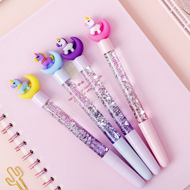Random Creative Fairy Stick Cute Cartoon Star Oil Quicksand Magic Dazzle Color Neutral Gel Ink Pen