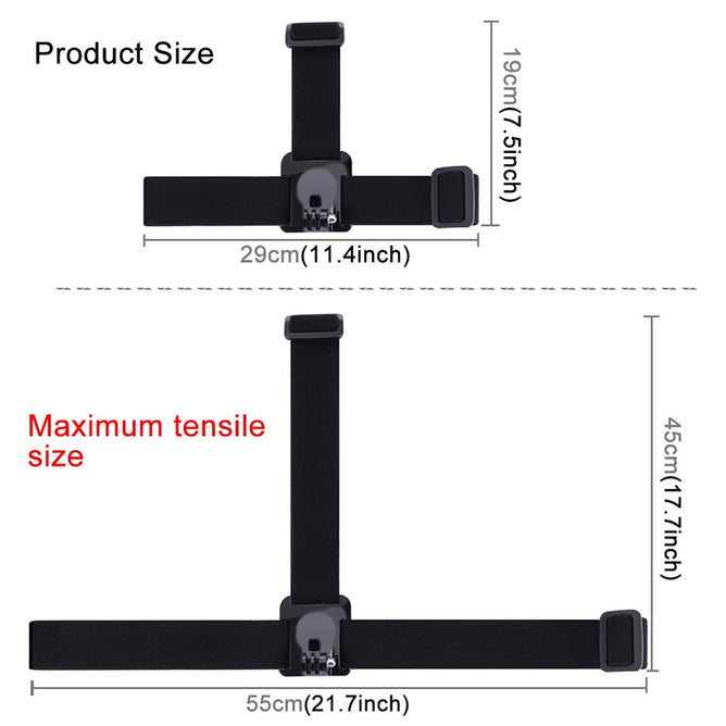 PULUZ PU24 Elastic Mount Belt Adjustable Head Strap for Action Cameras