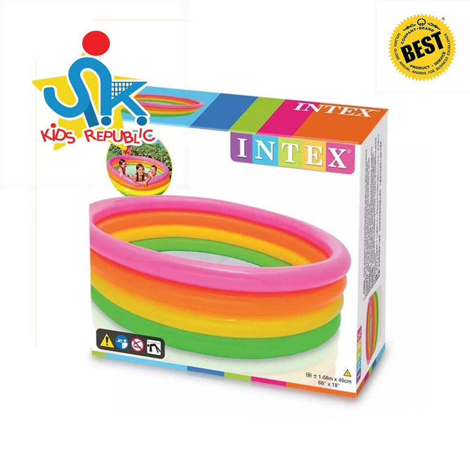 Intex 56441 Four Color Loops Fluorescent Inflatable Kiddie Swimming Pool