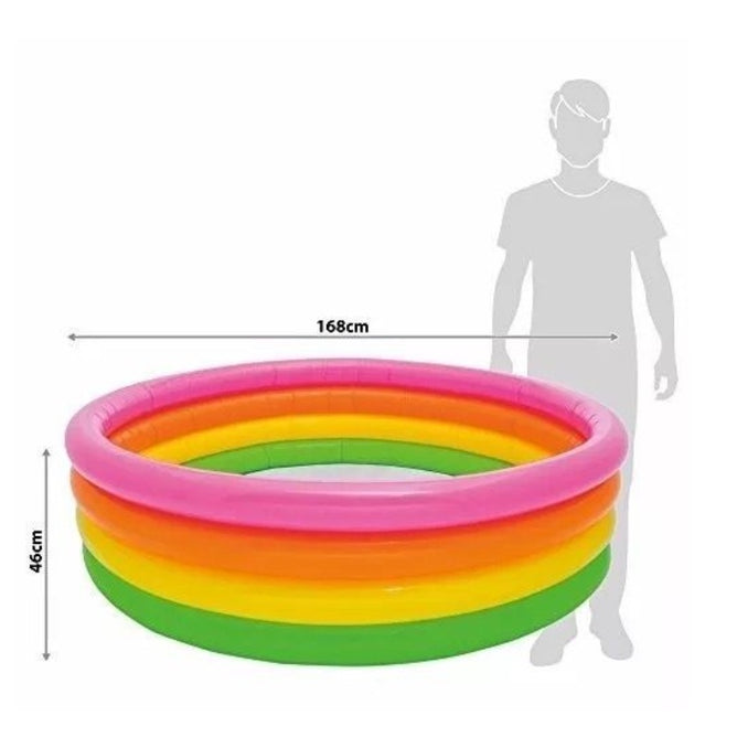 Intex 56441 Four Color Loops Fluorescent Inflatable Kiddie Swimming Pool