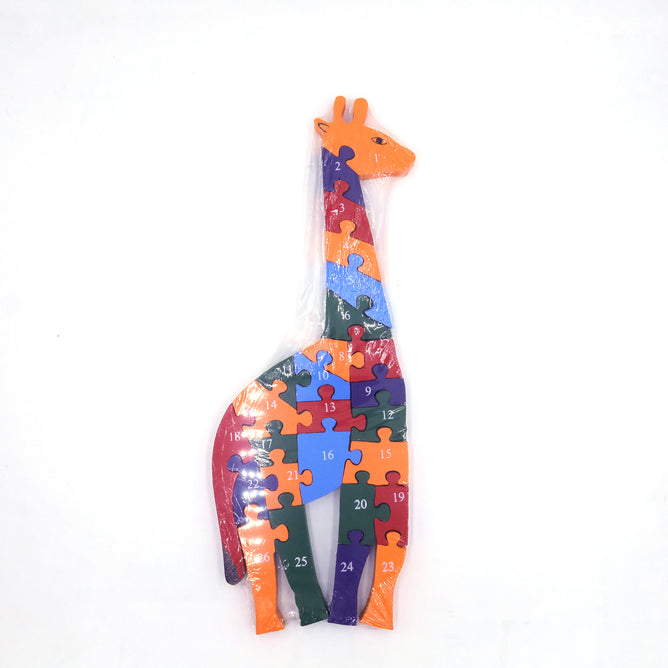 Double Sided Wooden Alphabet and Numbers Wooden Jigsaw Puzzle