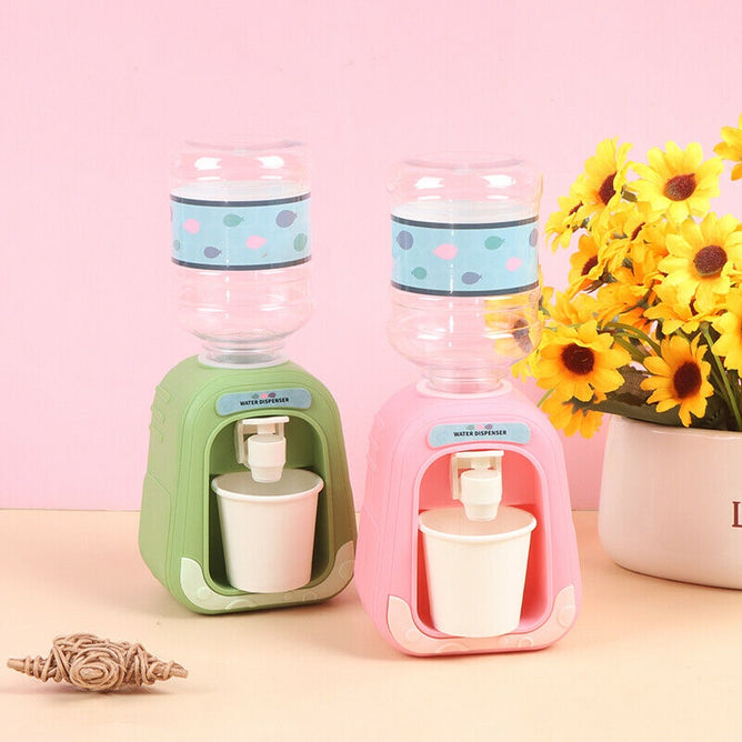 Pretend Play Mini Water Dispenser for Juice Milk cup Drinking Fountain Simulation Kitchen Kids Toy
