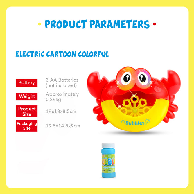 Funny Crab Bubble Machine Toy