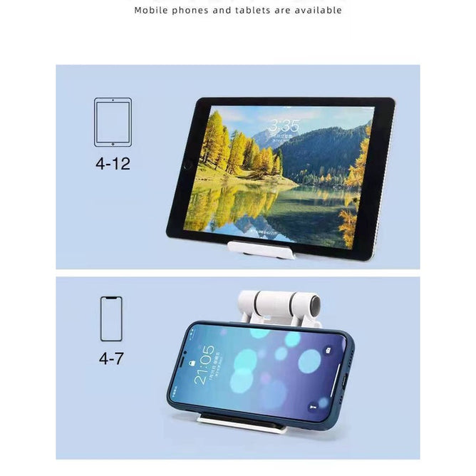 Adjustable Foldable Portable Phone Holder for Desktop Tablet Stand Compatible with Phone/Tablets