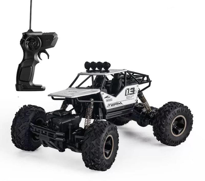 6141 Four Wheel Climbing Rock Crawler Monster Car 1:16 High Speed Remote Control Trunk Toy Combo with Spare 2000MAh/4.8V Rechargeable Battery and Charger