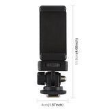 PULUZ PU417 1/4 Inch Screw Thread Cold Shoe Tripod Mount Adapter with Phone Holder