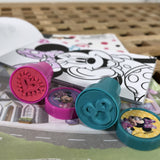 Crayon Fun Set Self inking Stamp Kids Goodie Bag Children
