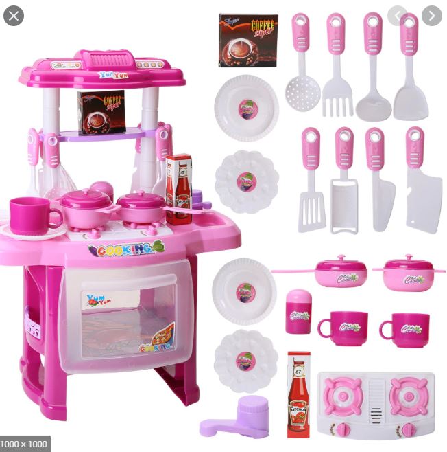 Pretend Light and Sound Kitchen Playset for Kids