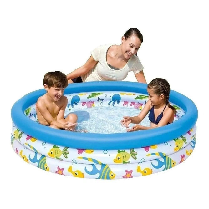 Bestway  3 Equal Rings Coral  Printed Inflatable Pool for Outdoor Kiddie Swimming Pool