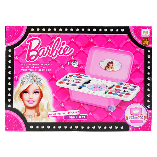 Pretend Play Beauty Children's Hypo Allergenic Makeup and Nail Art Suitcase Cosmetic Toy