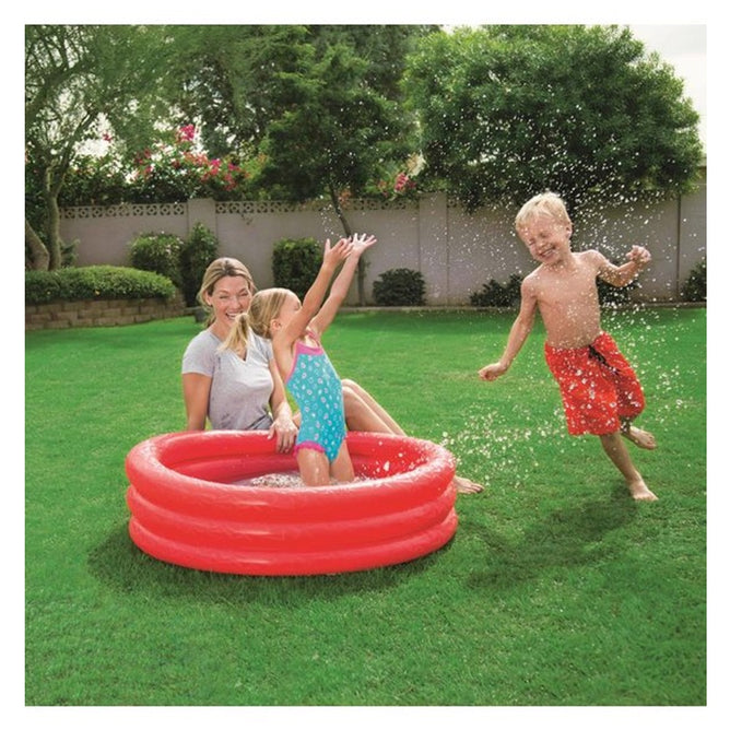 Bestway 51025 Splash And Play 3 Ring Play Above Ground Pool for Outdoor Kiddie Swimming Pool