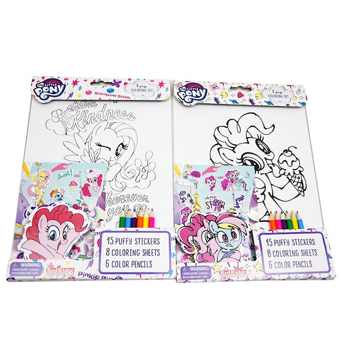 My Little Pony 8 Amazing Coloring Sheet Super Set with Stickers