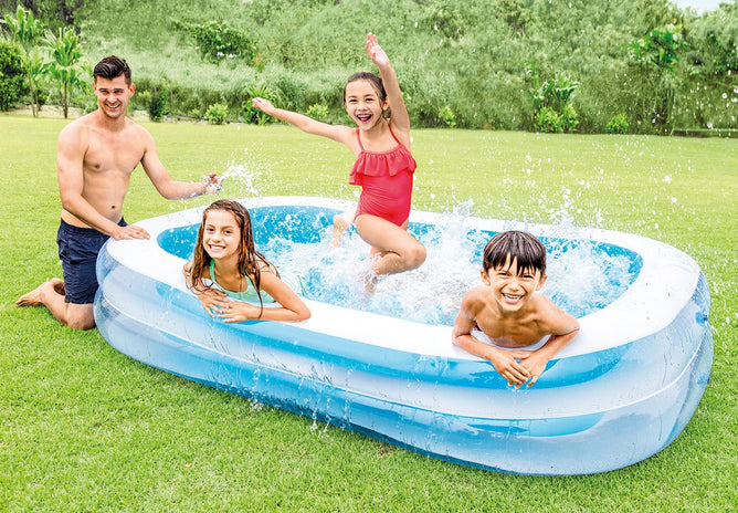 Swim Center Rectangular Size Inflatable Big Family Swimming Pool for Kids