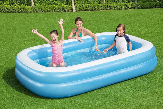 Bestway Swim Center Rectangular Size Inflatable Big Family Swimming Pool for Kids