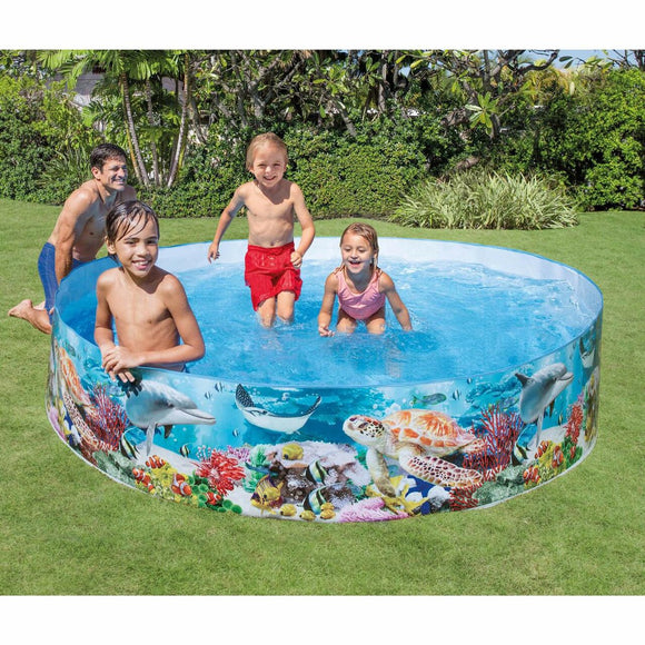 Intex Deep Sea Blue Coral Reef Snap Set Kiddie Big Swimming Pool