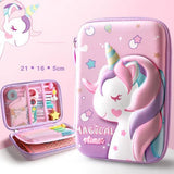 3D Hardtop EVA Pencil Case Cartoon Character Pen Bag for Stationery Gift Pouch School Supplies