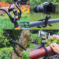 PULUZ PKT3041 Mini Octopus Flexible Tripod Holder with Ball Head & Phone Clamp Size: 25cmx4.5cm