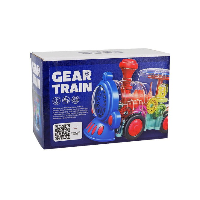 Battery Operated Bump and Go Gear Train with Lights and Sound Toys for Kids