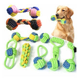 Rope Dog Tug Toys Puppy Chew Braided Pets Dogs Training Plush Bite