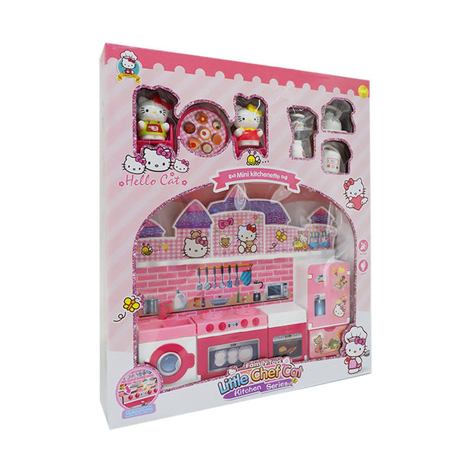Mini Kitchen Toys and Accessories Playset for Kids with Lights and Sounds