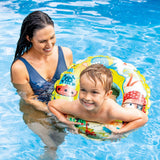 Intex Inflatable 24 Inches Lively Print Swim Ring Floater Kids Outdoor Fun