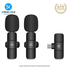 PULUZ Wireless Lavalier Noise Reduction Reverb Microphone for 8-Pin and Type-C Device