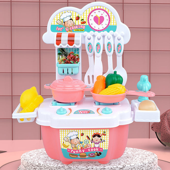 Steve Kyle Mini Kitchen Playset Kids Cooking Toys Set Mini Chef Pretend Play for Kids