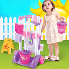 667K Little Helper House Cleaning Trolley Set Toy - Pretend Play