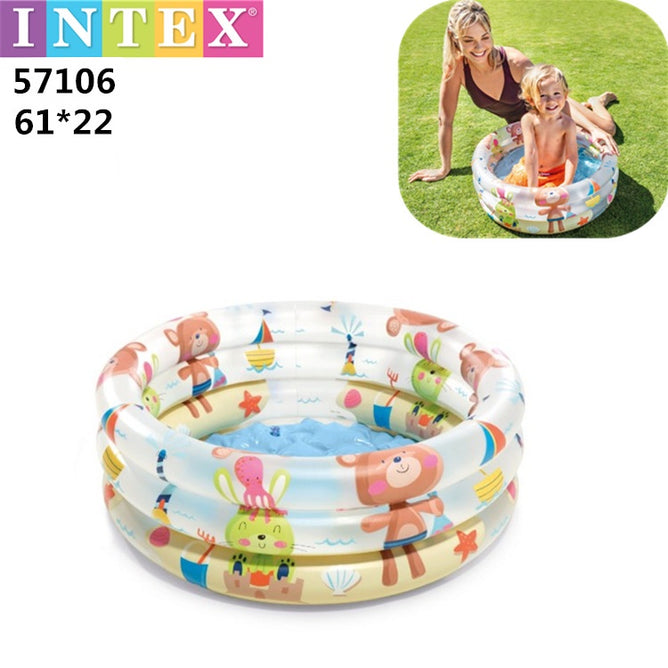 INTEX 57106 Beach Buddies 3-Ring for Outdoor Baby Swimming Pool